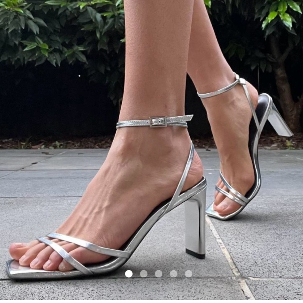 WORN ONCE Tony Bianco Corso Silver Sandal